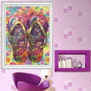 DIY Slipper 5D Diamond Embroidery Painting Cross Stitch Home Decor 30x30cm