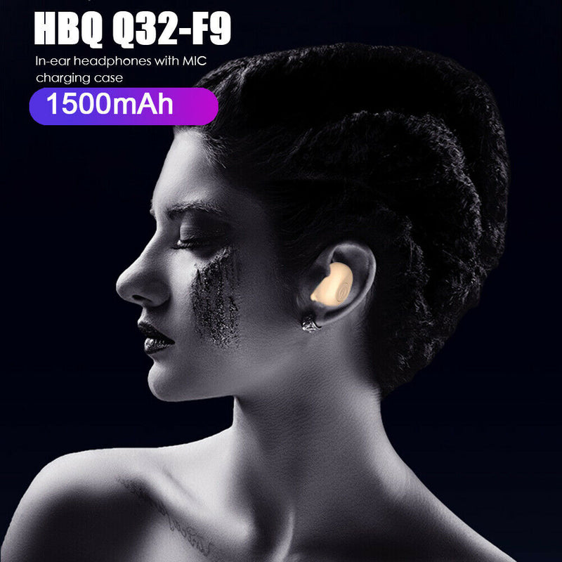 HBQ-Q32-F9 Mini Wireless Bluetooth 5.0 Earphone Stereo Headset with Charge Box