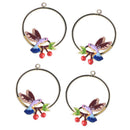 4pcs Cherry Bird Charms Pendant DIY Jewelry Findings Gifts hair Accessory