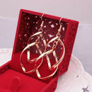 Fashion Rhombus Hollow Leaf Big Dangle Earrings For Women Wedding Jewelry G R8M2