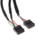 5.25'' Floppy Bay High Speed 9Pin 2Port USB2.0 Hub HD Audio 3.5mm Earphone Jack