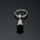 Metal Piston Car Keychain Keyfob Engine Fob Key Chain Ring Keyring