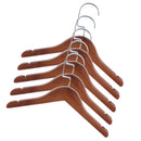 5 Pieces Wooden Hangers Coat Suit Garment Clothes Wardrobe Wood Hangers Kids