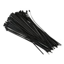 1X(100x Strong Quality Black Cable Ties 100Mm x 2.5Mm-Heavy Duty Heat & Col