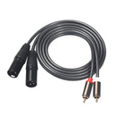 Dual RCA to Dual XLR Stereo Audio Interconnect Cable Patch Cable Cords - 5 ft