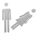 1 Set Toilet Door Sign Adhesive Plaque MEN and WOMEN Loo  Restroom Door Stic Nw