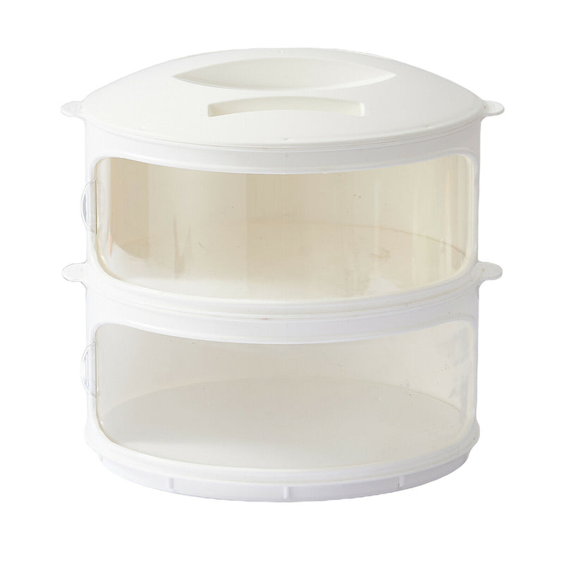 Plastic Food Cover Clear Kitchen Dish Dustpoof Cover Kitchen Tool 2 Tiers