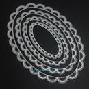 4PCS Oval Metal Cutting Dies Stencil For DIY Scrapbooking Embossing Decor Craft