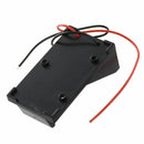 2 Pcs Black Plastic 9V Cells Battery Holder Case Box w Wired Leads V4I1