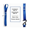 Motorcycle Tie Downs Buckle Wrap Band Loops Soft Straps For Car Motorbike