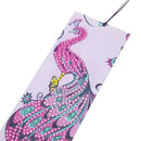 DIY Peafowl Special Shaped Diamond Painting Leather Tassel Bookmark Gift