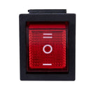 Waterproof LED illuminated 6Pins Mini O/F/O DPDT Rocker Switch Car Dashboar