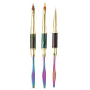 Nail Art Brush, 1Pc Double-End Nail Liner Painting Brush Pen UV Gel Polish
