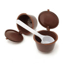6 cups/set Coffee Plastic Capsule Refillable Capsule Reusable Compatible fo B6G8