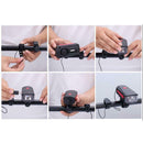 USB Rechargeable MTB Mountain Road Bike Front Headlight+ Electronic Bell