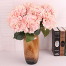 Flesh Pink Artificial Flowers Silk Hydrangea Home Office Garden Decoration