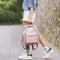 Nylon Waterproof Women Girl Laptop Backpack Travel Shoulder Handbags (Grey)