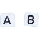 100x Mixed Cubic Acrylic Letter/ Alphabet Beads 10x10mm