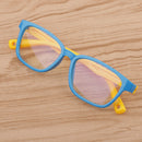2PCS Kid's Stylish Eyeglasses Anti Eyestrain Silicone Frame Glasses Goggles