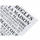 "House rules" of French version quote waterproof wall stickers home decor ,