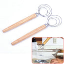 1PC Stainless Steel For DIY Bakeware Dough Whisk Handle Eggs Beater Mixer  Hn