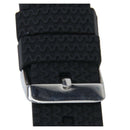 Punk Black Silicone Rubber Bracelet Band Metal Stud insert 24mm Waterproof B5E2