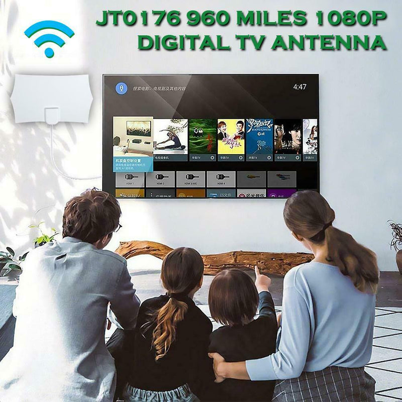 JT0176 960 Miles 4K HDTV 1080P Indoor Digital Antenna Signal Receiver Amplifier