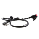 LED PTT Handsfree Headset Earphone With Mic For 2-Pin Radio Walkie Talkie
