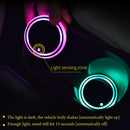 2pcs 7 Colors LED Car Cup Holder For Drink Non Stick Acrylic USB Charging