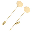 10 Pieces Lapel Stick Pin Tie Hat Scarf Brooch DIY Tray Pad 7.5cm Copper