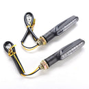 1 PC ABS Plastic Motorcycle Black LED Turn Signal Light Indicators Blinker Amber
