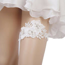 1pc Women Garter Rhinestone Lace Leg Ring Sexy Garters Thigh Wedding Whit OZ