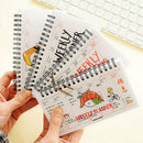 Cartoon Weekly Plan Schedule Spiral Coil Books Diary Notebook Transparen VXO
