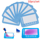 10Pcs/set Anti Blue Light Purple Test Card For Glasses Reusable Polarized TesTO