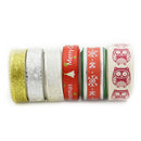 9 Rolls Christmas Ribbon, 2 Yards/Roll Grosgrain Ribbons Xmas Polyester Ribbons