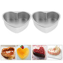 2x NonStick Springform Cake Tin Removable Bottom Heart Shaped Cake Mold