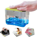 2-in-1Sponge Rack Dispenser Soap Dispenser And Sponge Caddy 13 Ounces