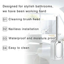 Wall-Mounted Toilet Brush Set Vented Stainless Steel Bathroom Bowl Cleaner G2R6
