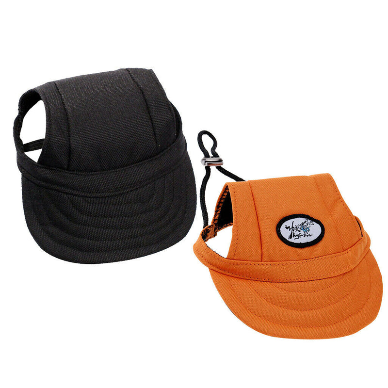 Set Of 2 Pet Dog Cat Kitten Baseball Hat Neck Strap Cap Sunbonnet S