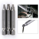 3Pcs 50Mm 1/4 Inch Hex Square Bits Square Head Screwdriver Bits S2 Alloy St