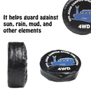 RC Car Decoration Spare Tire Cover for 1/10 TRX4 AXIAL SCX10 Leather Spare TE8W8