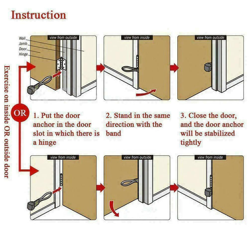 1*Rally Foam Door Buckle Fitness Resistance Bands Elastic BandsTraining P1M8