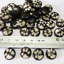 100Pcs Sewing Round Painting Wood Button Wood Decorative Buckle for Clothes