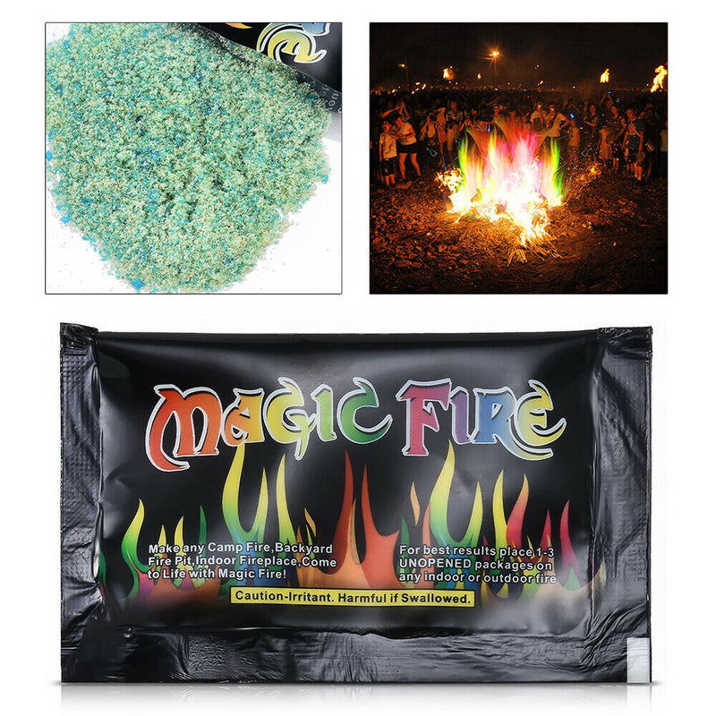 10g Mystical Magic Trick Fire Coloured Flames Bonfire Outdoor Party Games Supply