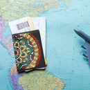 Mandala DIY Special Shaped Diamond Painting PU Leather Passport Protection Cover