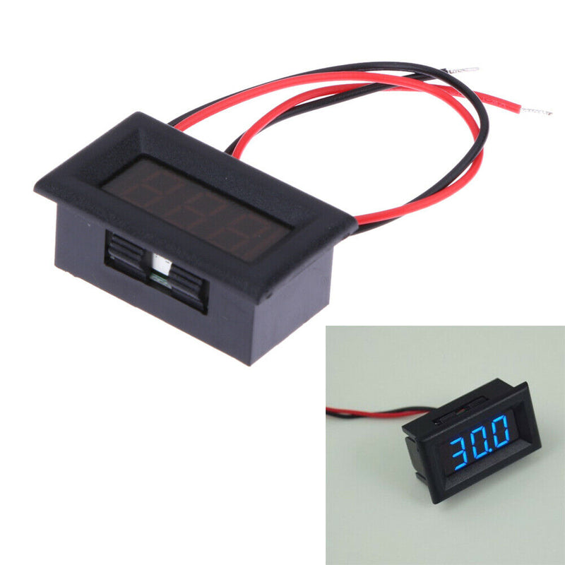 New Two Wires Digital Voltmeter Blue LED Display DC3.0-30V Voltage Meter A