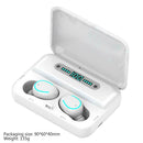 F9-5 Wireless Bluetooth V5.0 Earphones In-ear Stereo U-Type Headset (White)