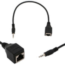 3.5mm Male Jack TRS Audio Cable To RJ45 Socket Ethernet Adapter Wire 1X