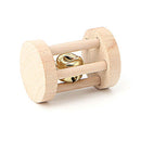 1PC Natural Wood Chew Toys Bell Roller Dumbells For Pet Rabbits Hamsters Rat JR