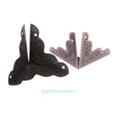 10pcs Jewelry Gift Box Wooden Case Trunk Corner Decor Protector Bronze Tone 25mm